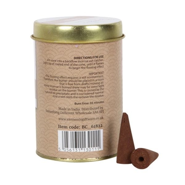 6 Tins of Elements Vanilla Jumbo Backflow Cones 6 Tins of Elements Vanilla Jumbo Backflow Cones