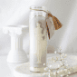 Aphrodite Goddess Tube Candle with Rose Quartz Crystals