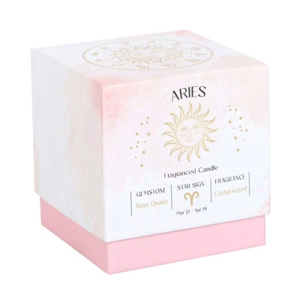 Aries Cedarwood Gemstone Zodiac Candle Aries Cedarwood Gemstone Zodiac Candle