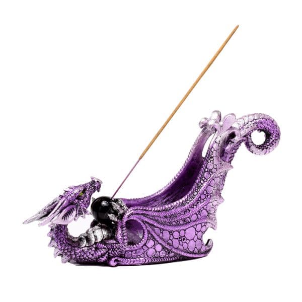 Ashcatcher Incense Burner - Enchanted Nightmare Dragon Crystal Orb DRG567 - Image 7
