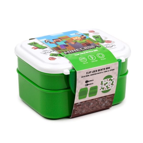Bento Clip Lock Lunch Box with Cutlery - Minecraft Creeper & TNT LBOX103 - Image 3