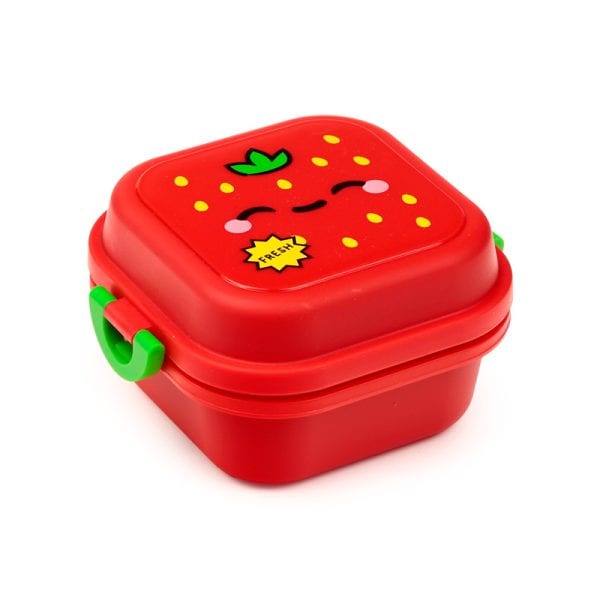 Bento Clip Lock Snack Lunch Box - Elidi the Strawberry Foodiemals LBOX128 - Image 1