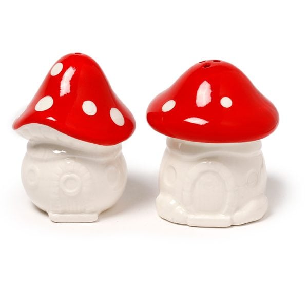 Ceramic Salt & Pepper Set - Fairy Toadstool House SP95 - Image 1