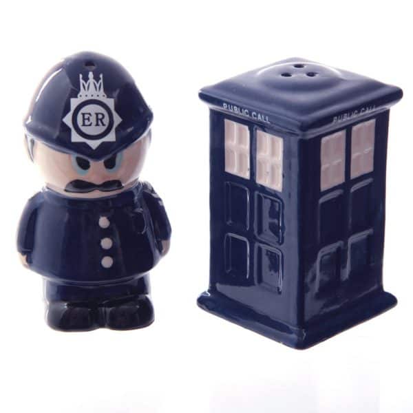 Ceramic Salt & Pepper Set - Policeman & Police Box LON52 - Image 2