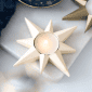 Cream Star Tealight Candle Holder