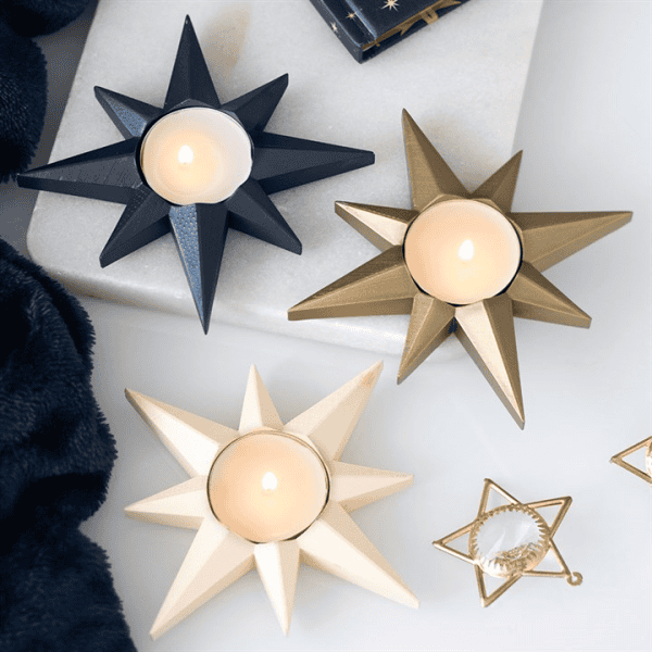 Cream Star Tealight Candle Holder Cream Star Tealight Candle Holder