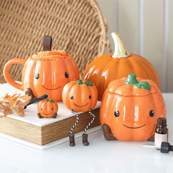 Cute Smiling Pumpkin Oil Burner and Wax Warmer Cute Smiling Pumpkin Oil Burner and Wax Warmer