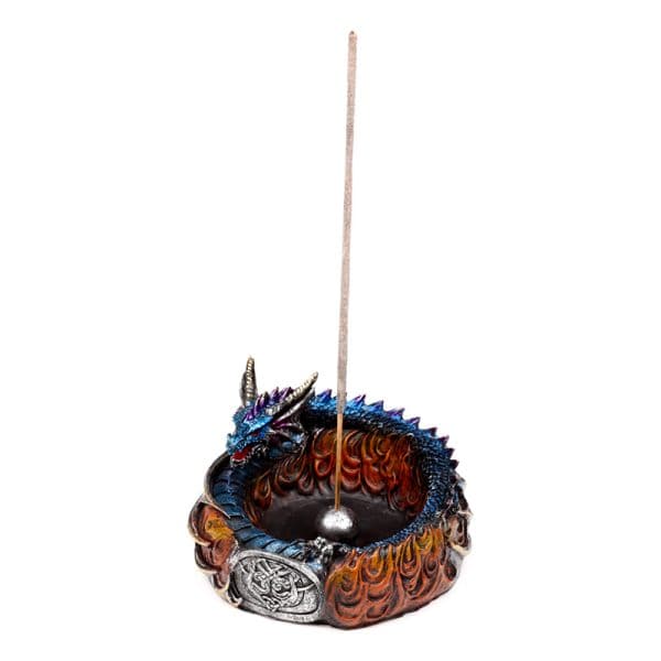 Dark Legends Dragon incense Burner - Circle of Fire DRG584 - Image 5