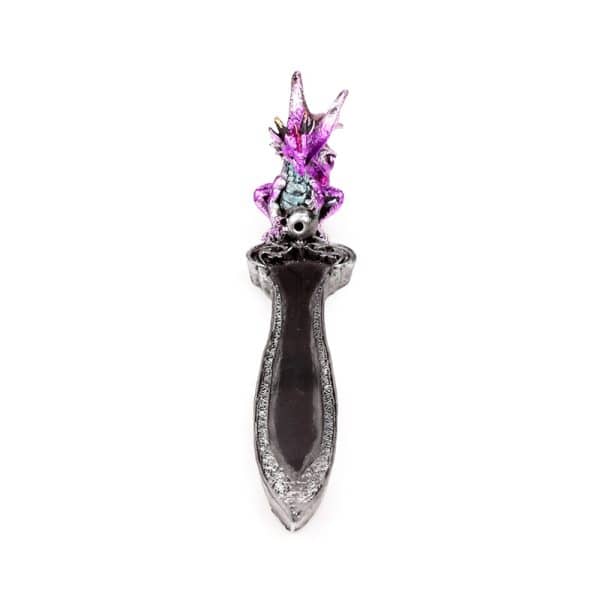 Dark Legends Dragon incense Burner - Mini Amethyst Dragon DRG581 - Image 3