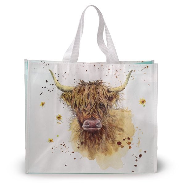 Durable Reusable Shopping Bag - Jan Pashley Highland Coo Cow NWBAG83 - Image 3