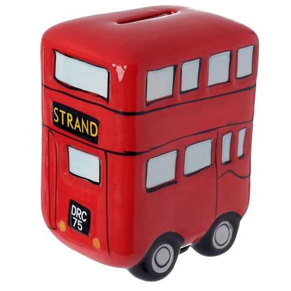 Fun Novelty Ceramic Red Routemaster Bus Money Box MB98 - Image 3