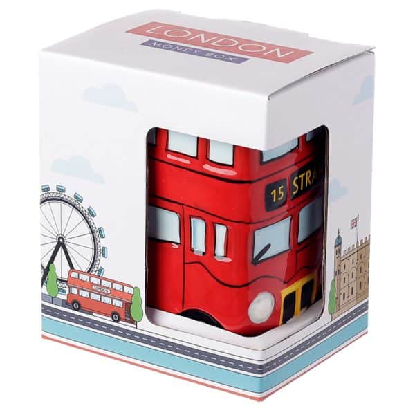 Fun Novelty Ceramic Red Routemaster Bus Money Box MB98 - Image 5