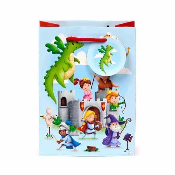Gift Bag (Medium) - Knights & Dragons GBAG121B - Image 2