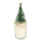 Holly Jolly Pine & Fir Glass Candle with Tree