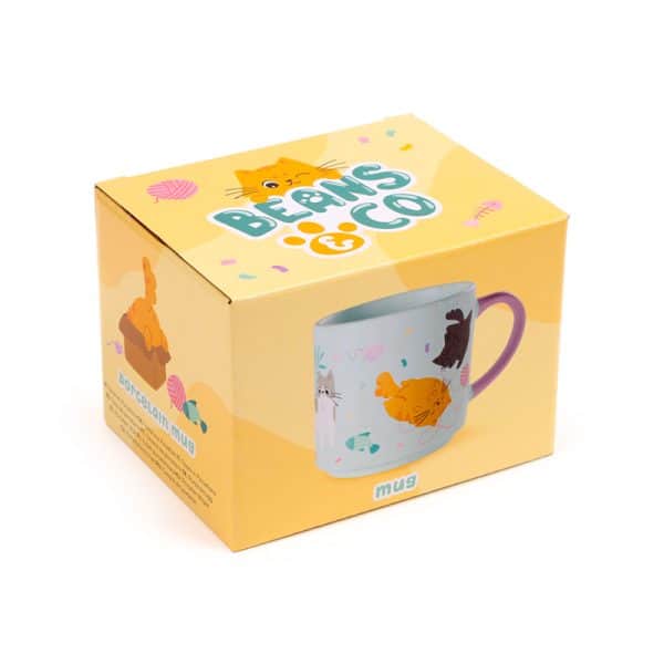 Large Porcelain Mug - Beans & Co Cat MUG476 - Image 2