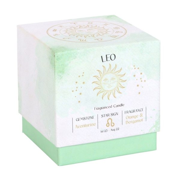 Leo Orange & Bergamot Gemstone Zodiac Candle Leo Orange & Bergamot Gemstone Zodiac Candle