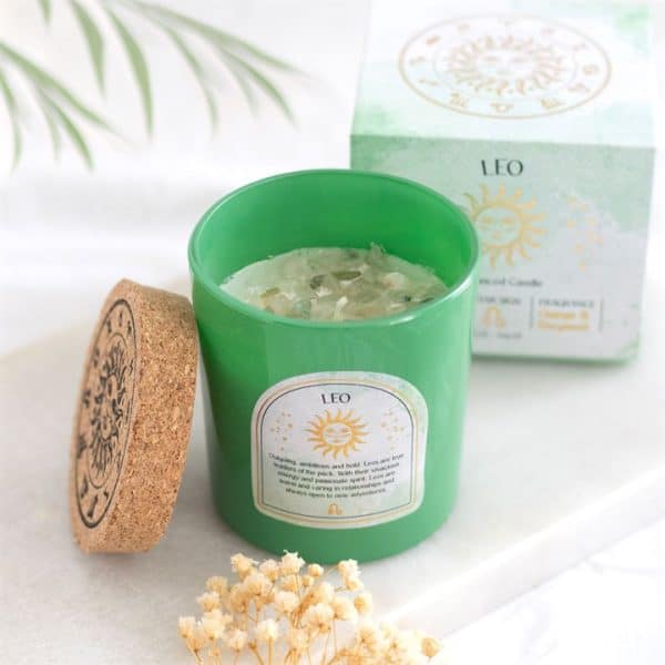 Leo Orange & Bergamot Gemstone Zodiac Candle Leo Orange & Bergamot Gemstone Zodiac Candle