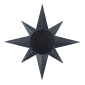 Navy Star Tealight Candle Holder