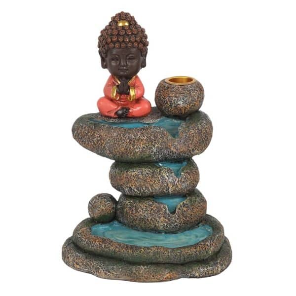 Red Buddha and Rock Pond Backflow Incense Burner Red Buddha and Rock Pond Backflow Incense Burner