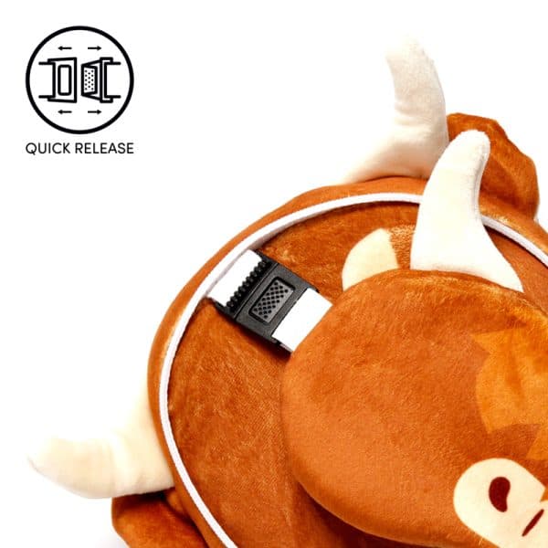 Relaxeazzz Travel Pillow & Eye Mask - Highland Coo Cow CUSH262 - Image 5