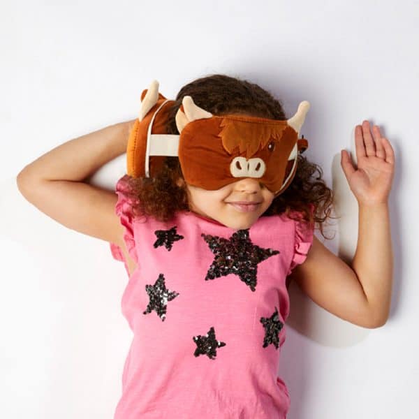 Relaxeazzz Travel Pillow & Eye Mask - Highland Coo Cow CUSH262 - Image 2