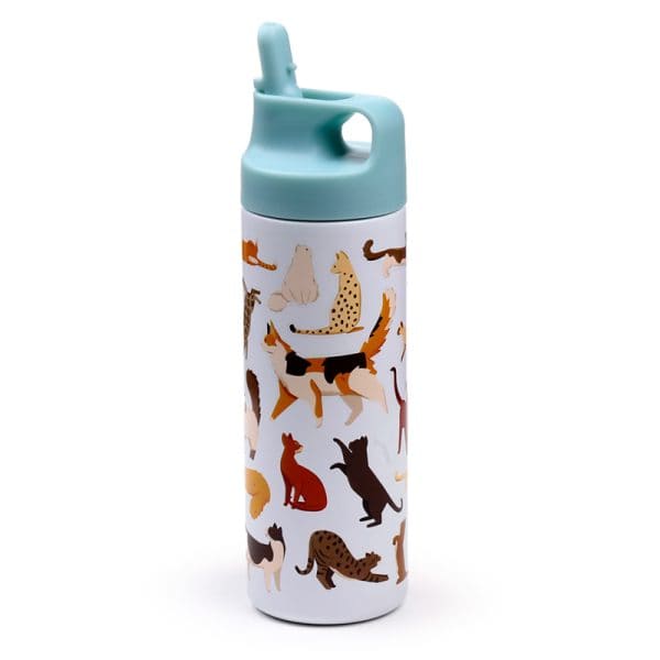 Reusable Insulated Flip Top Drinks Bottle 500ml - Feline Fine Cats BOT234 - Image 5