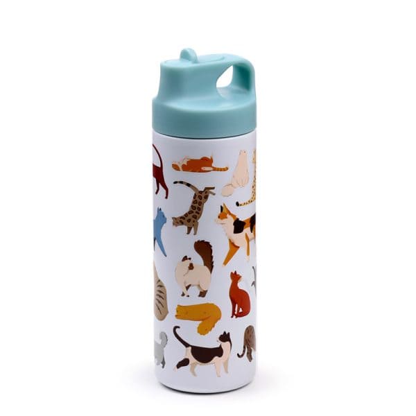 Reusable Insulated Flip Top Drinks Bottle 500ml - Feline Fine Cats BOT234 - Image 3