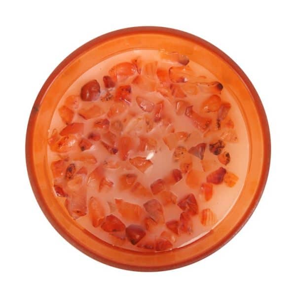 Sacral Chakra Orange Crystal Chip Candle Sacral Chakra Orange Crystal Chip Candle
