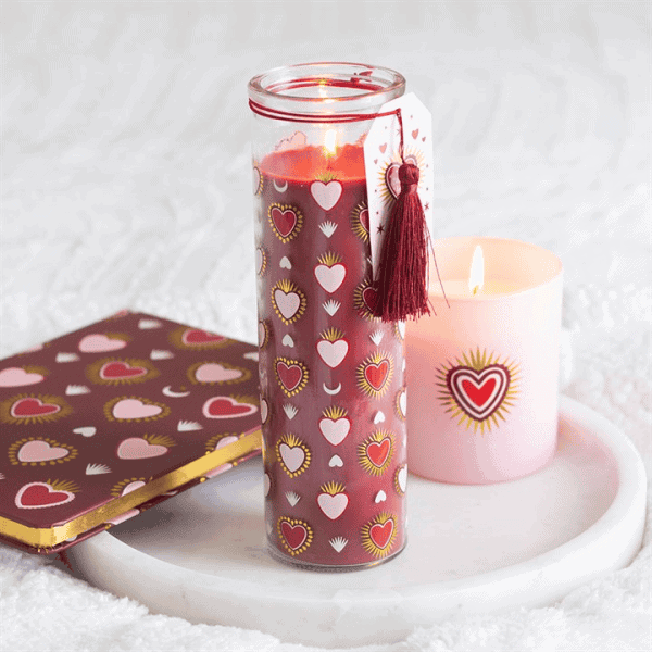 Sacred Heart Print Black Fig Tube Candle Sacred Heart Print Black Fig Tube Candle