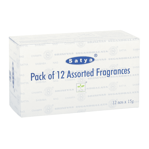 Set of 12 Assorted Fragrance Incense Sticks by Satya (12/50) Set of 12 Assorted Fragrance Incense Sticks by Satya (12/50)