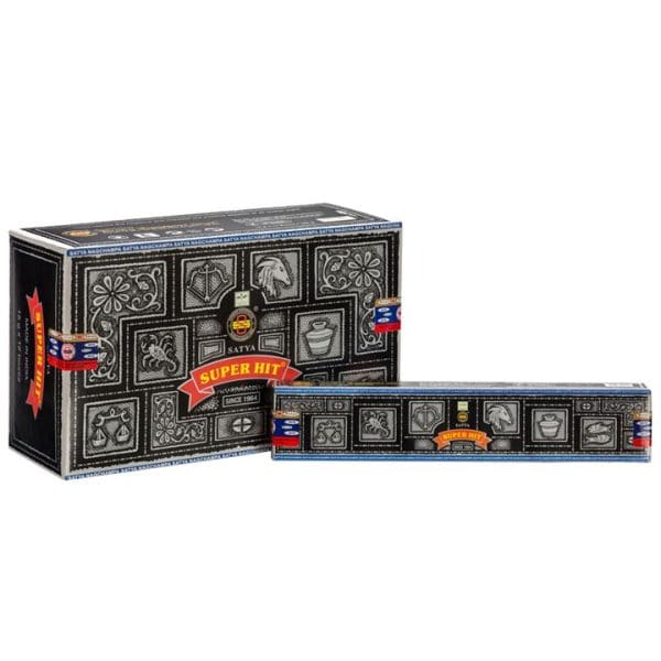 Set of 12 Packets of Super Hit Incense Sticks by Satya Set of 12 Packets of Super Hit Incense Sticks by Satya