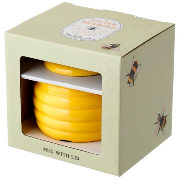 Shaped Ceramic Mug with Lid - Beehive MUG401 - Image 9