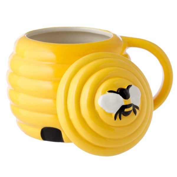 Shaped Ceramic Mug with Lid - Beehive MUG401 - Image 4