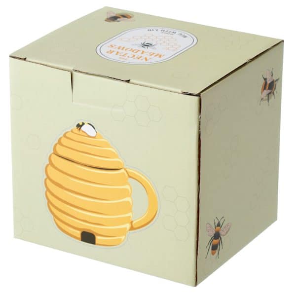 Shaped Ceramic Mug with Lid - Beehive MUG401 - Image 10