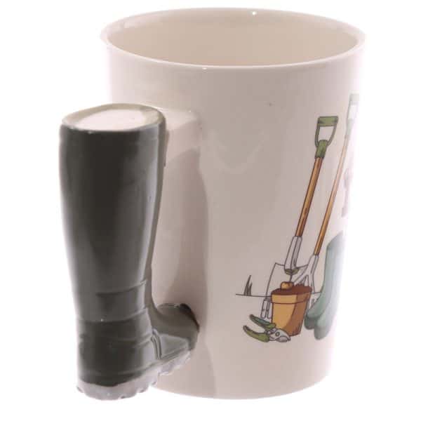 Shaped Handle Ceramic Mug - Garden Wellington SMUG104 - Image 5