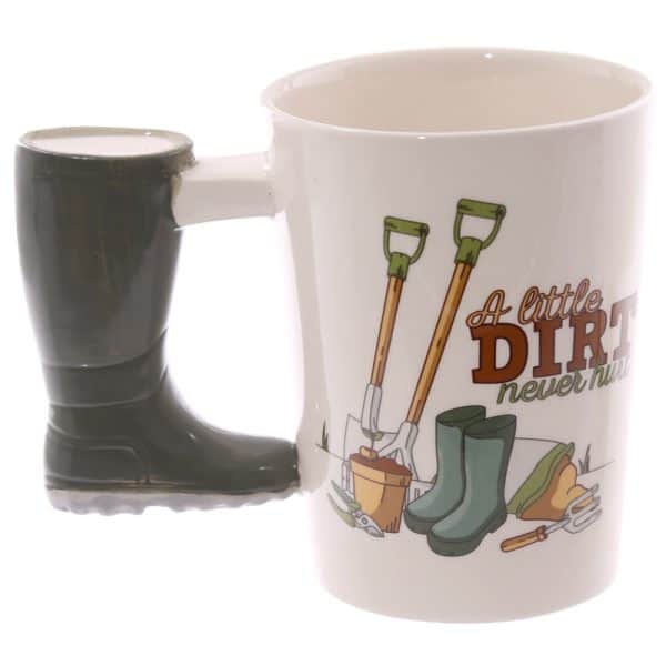 Shaped Handle Ceramic Mug - Garden Wellington SMUG104 - Image 4