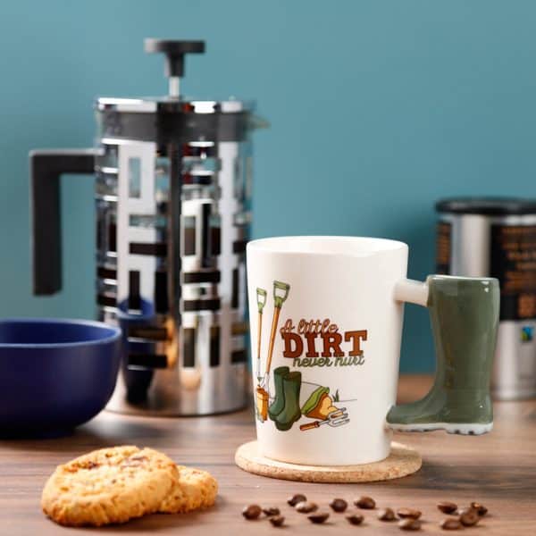 Shaped Handle Ceramic Mug - Garden Wellington SMUG104 - Image 2