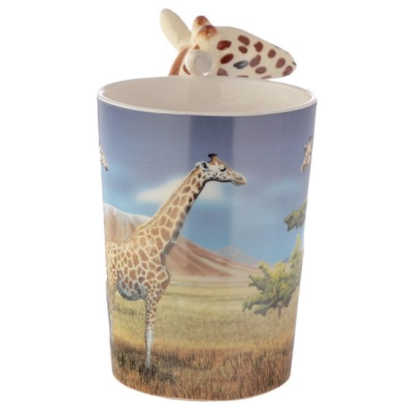 Shaped Handle Ceramic Mug - Giraffe Savannah Decal SMUG22 - Image 5