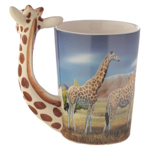 Shaped Handle Ceramic Mug - Giraffe Savannah Decal SMUG22 - Image 4