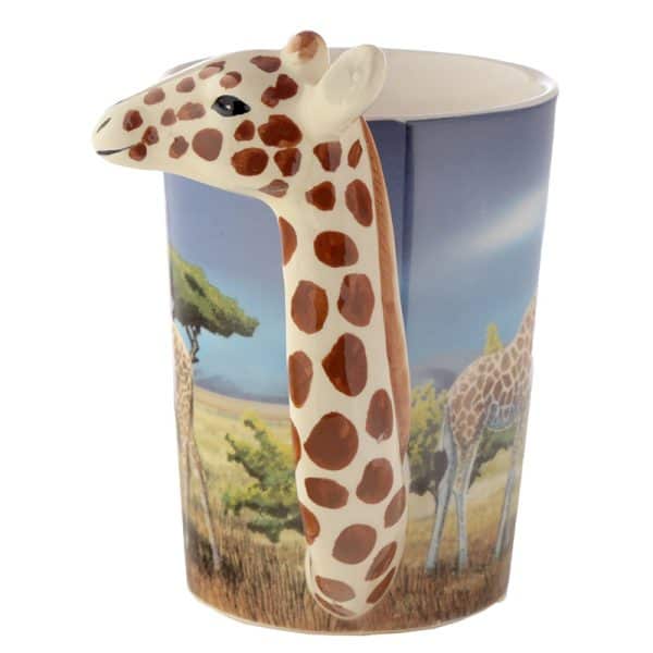 Shaped Handle Ceramic Mug - Giraffe Savannah Decal SMUG22 - Image 3