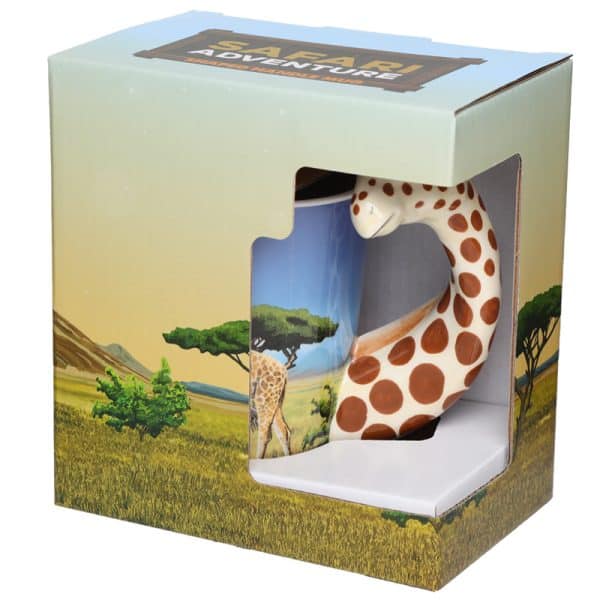Shaped Handle Ceramic Mug - Giraffe Savannah Decal SMUG22 - Image 6