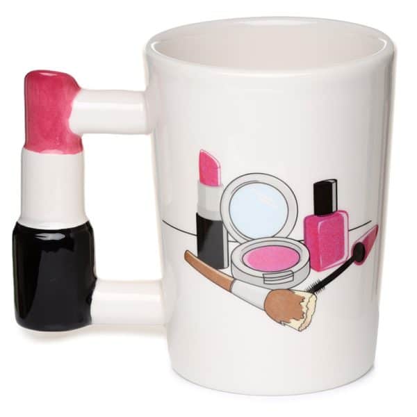 Shaped Handle Ceramic Mug - Lipstick SMUG107 - Image 3