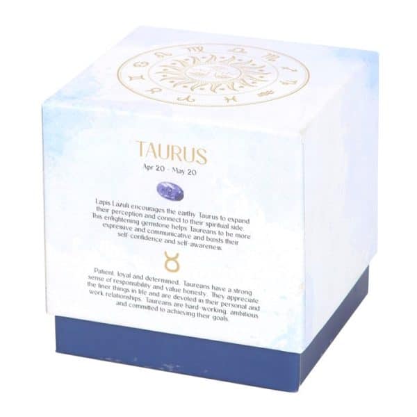 Taurus Amber & Vanilla Gemstone Zodiac Candle Taurus Amber & Vanilla Gemstone Zodiac Candle