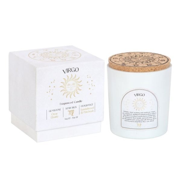 Virgo Sandalwood & Patchouli Gemstone Zodiac Candle Virgo Sandalwood & Patchouli Gemstone Zodiac Candle