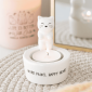 Warm Paws, Happy Heart Cat Tealight Holder