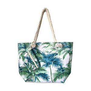 Beach Bag & Pouch Set - Palm Trees